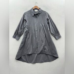 Paper Lace Women’s Medium Gray High Low Tunic Top NWOT